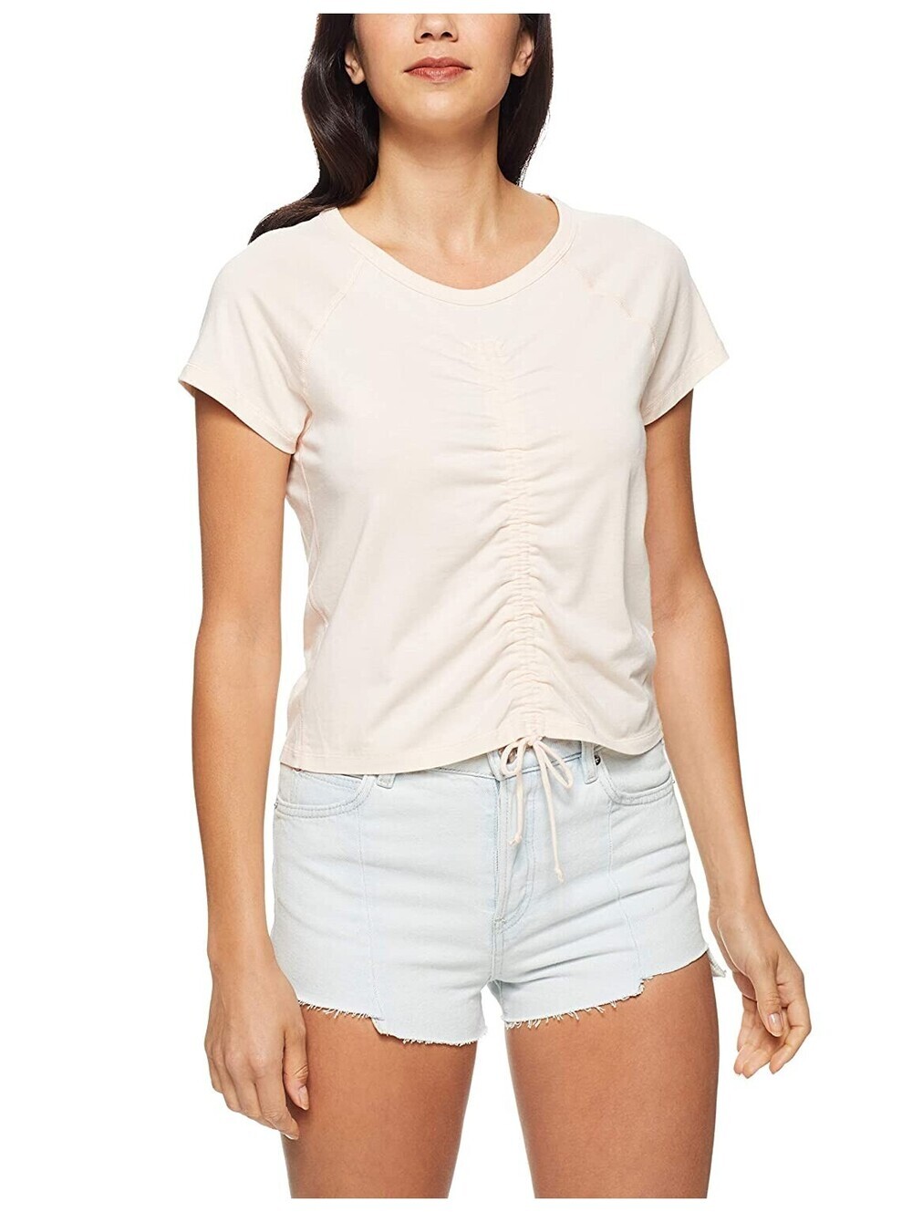 Calvin Klein Womens Ruched Front Cap Sleeve Top Size S